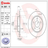 Brembo OE Rear Brake Kit (Prem NAO Ceramic Pads/Prem UV Coat Rotors) - 04-05 Buick Century by Brembo KT00293-BRE