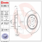 Brembo OE Rear Brake Kit (Prem NAO Ceramic Pads/Prem UV Coat Rotors) - 1997 Acura CL by Brembo KT00110-BRE