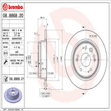 Brembo OE Rear Brake Kit (Prem NAO Ceramic Pads/Prem UV Coat Rotors) - 1997 Acura CL by Brembo KT00218-BRE