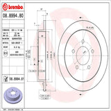 Brembo OE Rear Brake Kit (Prem NAO Ceramic Pads/Prem UV Coat Rotors) - 1997 Ford Expedition by Brembo KT00859-BRE