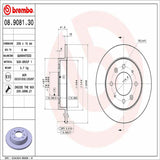 Brembo OE Rear Brake Kit (Prem NAO Ceramic Pads/Prem Rotors) - 94-06 Hyundai Elantra/97-01 Tiburon by Brembo KT00160-BRE