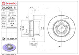 Brembo OE Rear Brake Kit (Prem NAO Ceramic Pads/Prem UV Coat Rotors) - Audi by Brembo KT04195-BRE