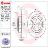Brembo OE Rear Brake Kit (Prem NAO Ceramic Pads/Prem UV Coat Rotors) - 98-03 Subaru Forester/99-03 Impreza/00-09 Legacy by Brembo KT00219-BRE