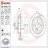 Brembo OE Rear Brake Kit (Prem NAO Ceramic Pads/Prem UV Coat Rotors) - MINI by Brembo KT00338-BRE