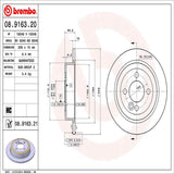 Brembo OE Rear Brake Kit (Prem NAO Ceramic Pads/Prem UV Coat Rotors) - MINI by Brembo KT00B27-BRE