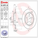 Brembo OE Rear Brake Kit (Prem NAO Ceramic Pads/Prem UV Coat Rotors) - 08-10 Chevy Cobalt by Brembo KT00513-BRE