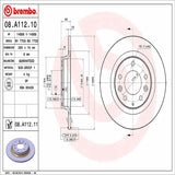 Brembo OE Rear Brake Kit (Prem NAO Ceramic Pads/Prem UV Coat Rotors) - 17-20 Fiat 124 Spider/06-20 Mazda MX-5 Miata by Brembo KT00894-BRE