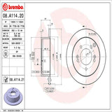 Brembo OE Rear Brake Kit (Prem NAO Ceramic Pads/Prem UV Coat Rotors) - 06-09 Hyundai Azera by Brembo KT00475-BRE