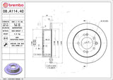 Brembo OE Rear Brake Kit (Prem NAO Ceramic Pads/Prem Rotors) - 06-09 Hyundai Azera by Brembo KT00109-BRE