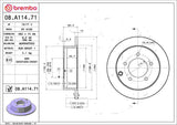 Brembo OE Rear Brake Kit (Prem NAO Ceramic Pads/Prem UV Coat Rotors) - 11-14 Chrysler 200 by Brembo KT00970-BRE
