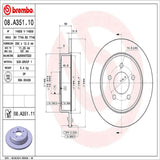 Brembo OE Rear Brake Kit (Prem NAO Ceramic Pads/Prem UV Coat Rotors) - 01-07 Chrysler Town & Country/Dodge Caravan by Brembo KT00867-BRE