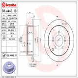 Brembo OE Rear Brake Kit (Prem NAO Ceramic Pads/Prem UV Coat Rotors) - 06-09 Hyundai Azera by Brembo KT00514-BRE