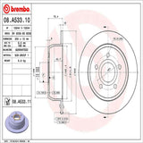 Brembo OE Rear Brake Kit (Prem NAO Ceramic Pads/Prem UV Coat Rotors) - 99-04 Jeep Grand Cherokee by Brembo KT00043-BRE