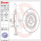 Brembo OE Rear Brake Kit (Prem NAO Ceramic Pads/Prem UV Coat Rotors) - 13-15 Land Rover LR2 by Brembo KT00069-BRE