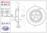Brembo OE Rear Brake Kit (Prem NAO Ceramic Pads/Prem UV Coat Rotors) - 16-22 Ford Edge/17-19 Escape/13-20 Fusion by Brembo KT00637-BRE