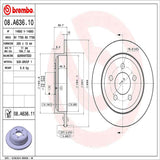 Brembo OE Rear Brake Kit (Prem NAO Ceramic Pads/Prem UV Coat Rotors) - 04-07 Jeep Liberty/04-06 Wrangler by Brembo KT00050-BRE