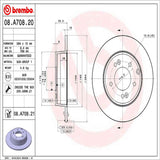 Brembo OE Rear Brake Kit (Prem NAO Ceramic Pads/Prem UV Coat Rotors) - 2010 Hyundai Elantra/09-10 Sonata/10-13 Kia Soul by Brembo KT00473-BRE