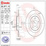 Brembo OE Rear Brake Kit (Prem NAO Ceramic Pads/Prem UV Coat Rotors) - 08-10 Chevy Cobalt by Brembo KT00660-BRE