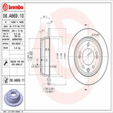 Brembo OE Rear Brake Kit (NAO Brake Pads/Prem UV Coat Rotors) - 06-07 Hyundai Accent/ Kia Rio/ Kia Rio5 by Brembo KT00067-BRE