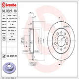 Brembo OE Rear Brake Kit (Prem NAO Ceramic Pads/Prem UV Coat Rotors) - 94-06 Hyundai Elantra/97-01 Tiburon by Brembo KT00194-BRE