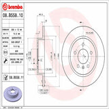 Brembo OE Rear Brake Kit (Prem NAO Ceramic Pads/Prem UV Coat Rotors) - 06-11 Buick Lucerne Cadillac DTS by Brembo KT00930-BRE