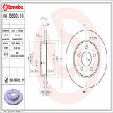 Brembo OE Rear Brake Kit (Prem NAO Ceramic Pads/Prem UV Coat Rotors) - 04-06 Chevy Malibu/08-12 Malibu/08-10 Pontiac G6 by Brembo KT00912-BRE