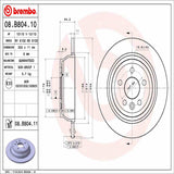 Brembo OE Rear Brake Kit (Prem NAO Ceramic Pads/Prem UV Coat Rotors) - 13-15 Land Rover LR2 by Brembo KT04309-BRE