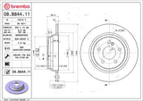 Brembo OE Rear Brake Kit (Prem LowMet Pads/Prem UV Coat Rotors) - 03-06 Mercedes CL500 by Brembo KT04268-BRE