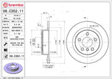 Brembo OE Rear Brake Kit (Prem LowMet Pads/Prem UV Coat Rotors) - BMW by Brembo KT04312-BRE