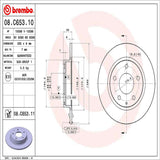 Brembo OE Rear Brake Kit (NAO Brake Pads/Prem UV Coat Rotors) - 17-18 Mazda 3 by Brembo KT00130-BRE