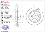Brembo OE Rear Brake Kit (Prem NAO Ceramic Pads/Prem UV Coat Rotors) - 12-20 Hyundai Accent by Brembo KT00A29-BRE