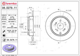 Brembo OE Rear Brake Kit (Prem NAO Ceramic Pads/Prem UV Coat Rotors) - 12-15 Honda Pilot by Brembo KT00098-BRE