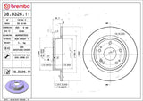 Brembo OE Rear Brake Kit (Prem NAO Ceramic Pads/Prem UV Coat Rotors) - 2016 Honda CR-Z/16-20 HR-V by Brembo KT00A42-BRE