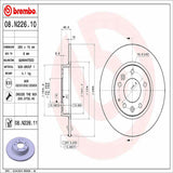 Brembo OE Rear Brake Kit (Prem NAO Ceramic Pads/Prem UV Coat Rotors) - 06-12 Ford Fusion/07-12 Lincoln MKZ by Brembo KT00137-BRE