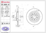 Brembo OE Rear Brake Kit (Prem NAO Ceramic Pads/Prem UV Coat Rotors) - 15-17 Chrysler 200/14-20 Jeep Cherokee by Brembo KT00672-BRE