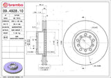 Brembo OE Front Brake Kit (Prem LowMet Pads/Prem Rotors) - 86-87 Mercedes 300SDL by Brembo KT04247-BRE