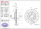 Brembo OE Front Brake Kit (Prem NAO Ceramic Pads/Prem Cross Drill UV Coat Rotors) - VW by Brembo KTX0119-BRE