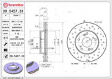 Brembo OE Front Brake Kit (Prem NAO Ceramic Pads/Prem Cross Drill UV Coat Rotors) - 11-15 Honda CR-Z/09-13 Fit/15-20 Fit by Brembo KTX0143-BRE