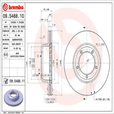 Brembo OE Front Brake Kit (Prem NAO Ceramic Pads/Prem UV Coat Rotors) - 94-99 Land Rover Disco/90-94 Range Rover by Brembo KT00A14-BRE