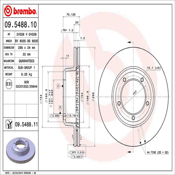 Brembo OE Front Brake Kit (Prem NAO Ceramic Pads/Prem UV Coat Rotors ...