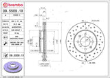 Brembo OE Front Brake Kit (Prem LowMet Pads/Prem Cross Drill UV Coat Rotors) - 94-01 Acura Integra/94-95 Honda Civic by Brembo KTX4087-BRE