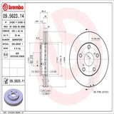 Brembo OE Front Brake Kit (Prem NAO Ceramic Pads/Prem UV Coat Rotors) - 92-93 Lexus ES300/91-00 Camry/93-97 Corolla by Brembo KT00553-BRE