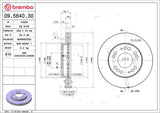 Brembo OE Front Brake Kit (Prem NAO Ceramic Pads/Prem Rotors) - 95-05 Chrysler Sebring by Brembo KT00140-BRE