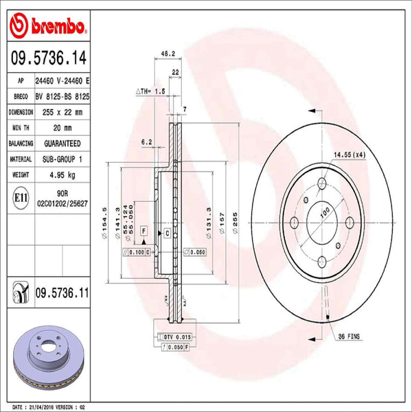 Brembo OE Front Brake Kit (Prem NAO Ceramic Pads/Prem UV Coat Rotors ...