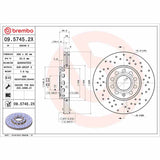 Brembo OE Front Brake Kit (Prem LowMet Pads/Prem Cross Drill UV Coat Rotors) - VW/Audi by Brembo KTX4069-BRE