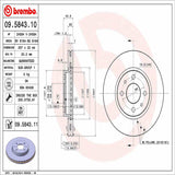 Brembo OE Front Brake Kit (Prem NAO Ceramic Pads/Prem UV Coat Rotors) - 12-17 Fiat 500 by Brembo KT00617-BRE