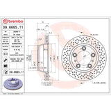 Brembo OE Rear Brake Kit (Prem NAO Ceramic Pads/Prem UV Coat Rotors) - Porsche by Brembo KT00B03-BRE