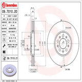 Brembo OE Front Brake Kit (Prem LowMet Pads/Prem UV Coat Rotors) - VW/Audi by Brembo KT04368-BRE