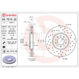 Brembo OE Front Brake Kit (Prem NAO Ceramic Pads/Prem Cross Drill UV Coat Rotors) - Audi by Brembo KTX0154-BRE