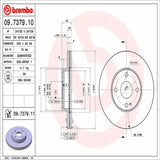 Brembo OE Front Brake Kit (Prem NAO Ceramic Pads/Prem UV Coat Rotors) - 01-05 Mazda Miata by Brembo KT00743-BRE